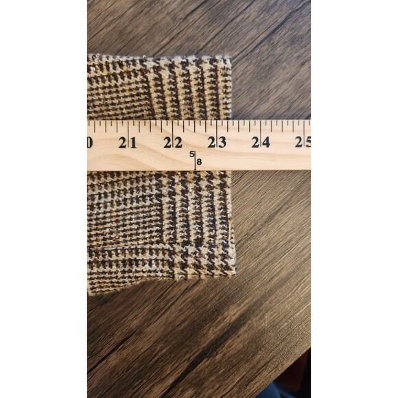 LL Bean Womens Jacket Tweed Herringbone Wool Blend Elbow Patches Medium - Picture 9 of 10